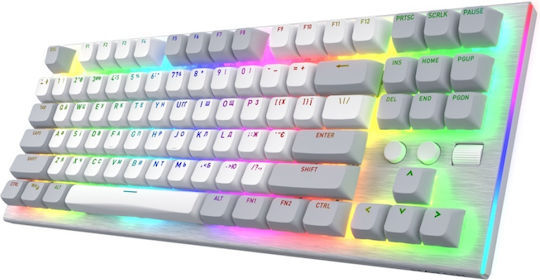 HATOR Gravity Gaming Μηχανικό Πληκτρολόγιο Tenkeyless με RGB φωτισμό (Αγγλικό US) Λευκό