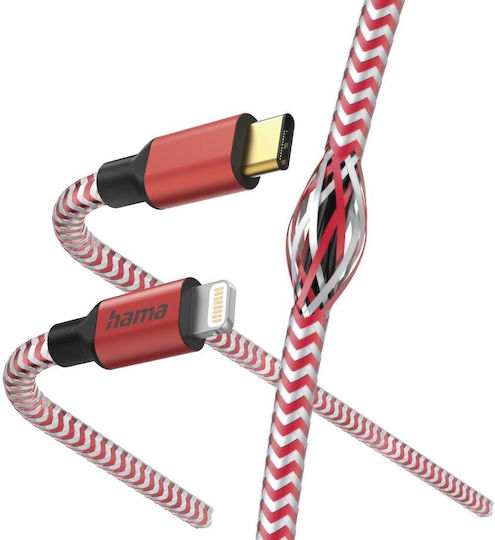 HAMA USB-C to Lightning Cable Κόκκινο 1.5m