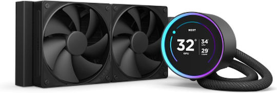 NZXT Kraken Elite 240 (v2) Υδρόψυξη Επεξεργαστή Διπλού Ανεμιστήρα 120mm για Socket AM4/AM5/1700/1200/115x