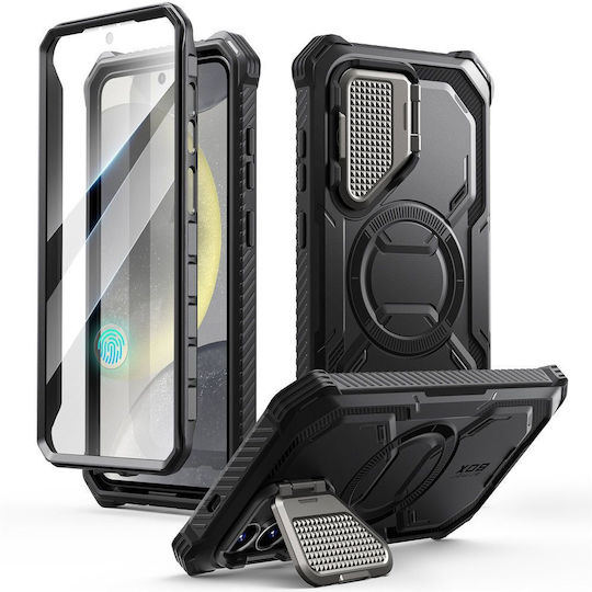 Supcase 360 Full Cover Πλαστικό / Σιλικόνης Μαύρο (Galaxy S25+)