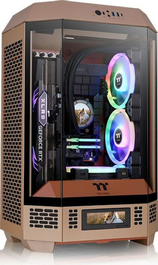 Thermaltake The Tower 300 Micro Tower Κουτί Υπολογιστή με Πλαϊνό Παράθυρο και RGB Φωτισμό Gravel Sand