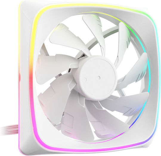 Sharkoon Shark Lights RGB PWM Case Fan 120mm με Σύνδεση 4-Pin Λευκό