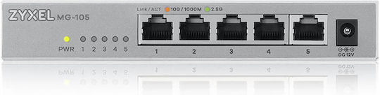 Zyxel XMG-105 Unmanaged L2 Switch με 5 Θύρες Gigabit (1Gbps) Ethernet