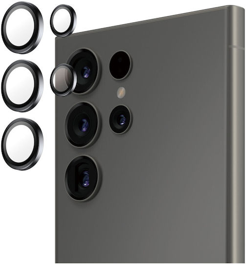 PanzerGlass Hoops Προστασία Κάμερας Tempered Glass Μαύρο για το Galaxy S25 Ultra PGRHOBLG38488