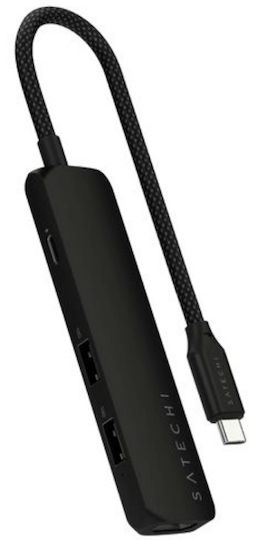 Satechi 4-in-1 USB-C Docking Station με HDMI 4K PD Μαύρο