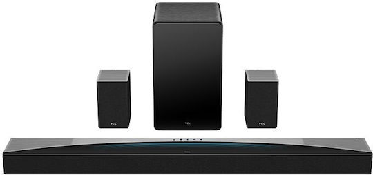 TCL Soundbar 7.1.4 Bluetooth, HDMI και Wi-Fi με Ασύρματο Subwoofer και Τηλεχειριστήριο Μαύρο Q85H
