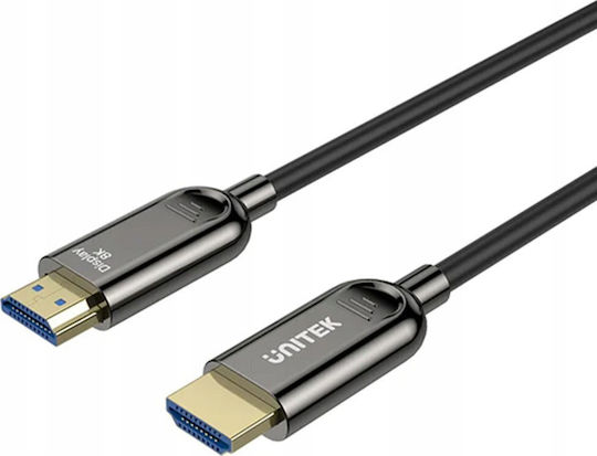 Unitek HDMI 2.1 Cable HDMI male - HDMI male 70m Μαύρο