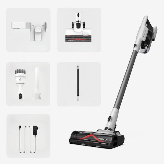 Tineco A30S Plus Επαναφορτιζόμενη Σκούπα 2 σε 1 Stick & Χειρός Λευκή