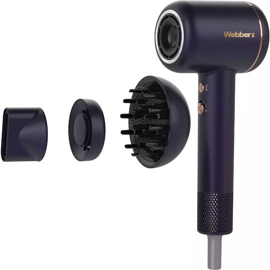 Webber Naturals Πιστολάκι Μαλλιών με Φυσούνα 1600W