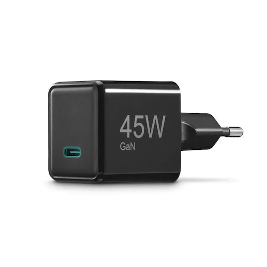 HAMA Φορτιστής Χωρίς Καλώδιο GaN με Θύρα USB-C 45W Power Delivery Μαύρος (201987)