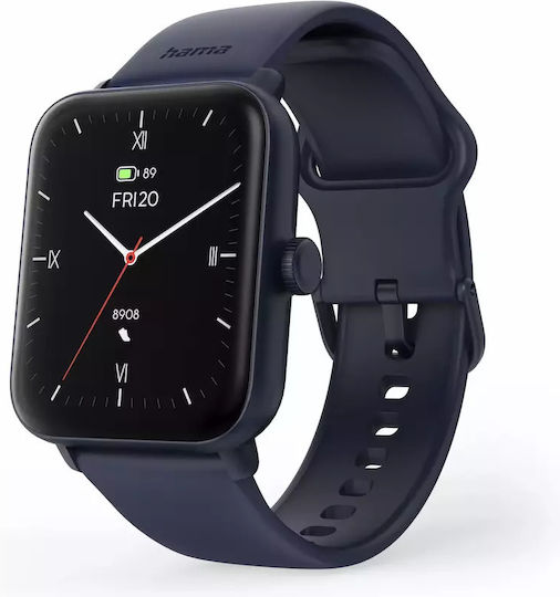 HAMA 6010 44mm Smartwatch με Παλμογράφο (Μπλε)