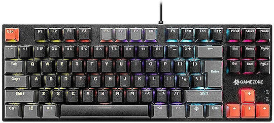 Tracer GameZone Blade 87 Gaming Μηχανικό Πληκτρολόγιο Tenkeyless με Outemu Red διακόπτες και RGB φωτισμό (Αγγλικό US) Κόκκινο