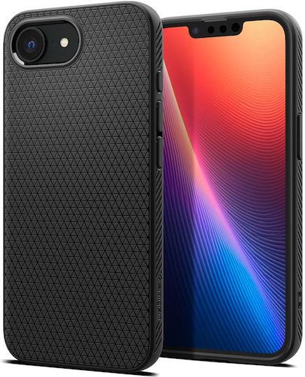 Spigen Liquid Air Back Cover Tempered Glass Μαύρο (iPhone 17e / 16e) ACS09161