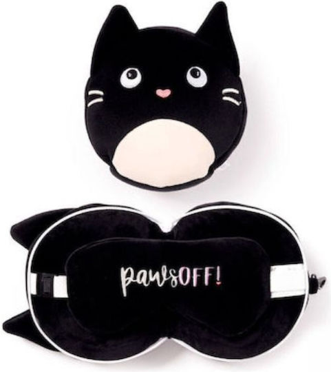 Puckator Σετ Ταξιδίου Μάσκα και Μαξιλαράκι για Παιδιά Μαύρα