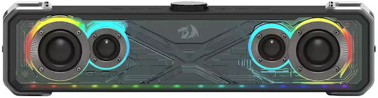 Redragon Surge GS817 Ασύρματα Ηχεία Υπολογιστή 2.0 με RGB Φωτισμό και Bluetooth Ισχύος 30W σε Μαύρο Χρώμα