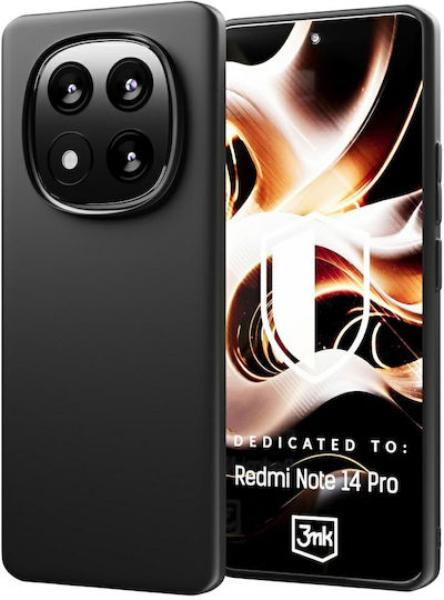 3MK Matt Back Cover Σιλικόνης Μαύρο (Redmi Note 14 Pro 4G)