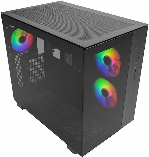 Montech King 65 Pro Gaming Midi Tower Κουτί Υπολογιστή με Πλαϊνό Παράθυρο και RGB Φωτισμό Μαύρο