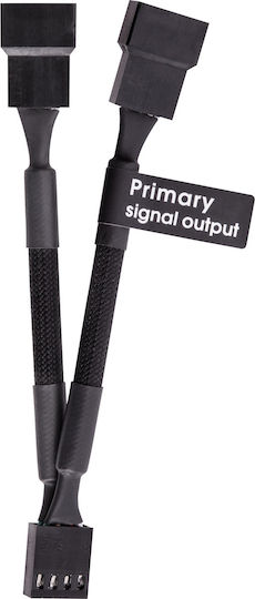 Thermaltake 4-Pin pwm - 2x 4-Pin pwm Cable 0.11m Μαύρο AC-060-CO1OTN-F1