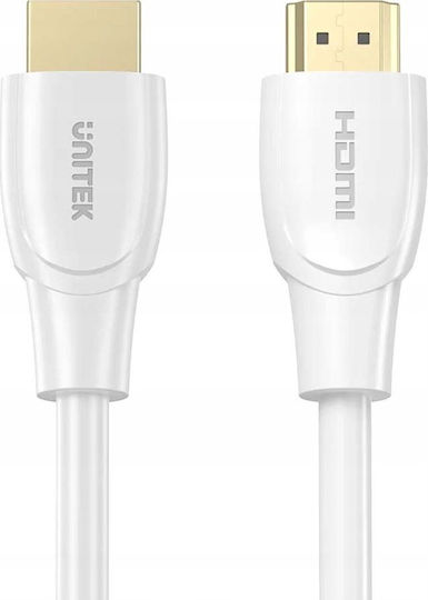 Unitek HDMI 2.0 Cable HDMI male - HDMI male 3m Λευκό (C11090AWH03-3M)
