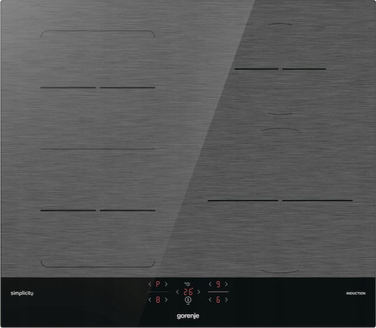 Gorenje Επαγωγική Εστία Αυτόνομη 56x49εκ. Γκρι GI6421SYB