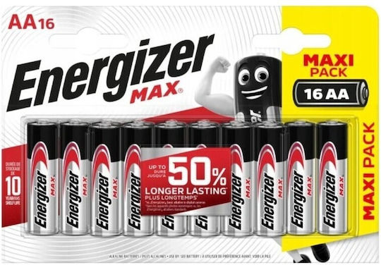 Energizer Αλκαλικές Μπαταρίες AA 1.5V 16τμχ