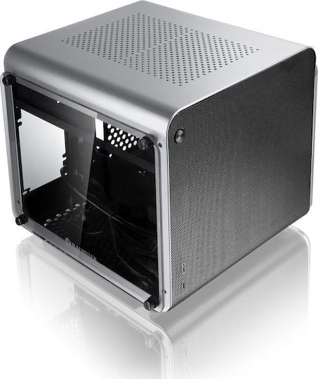 Raijintek Metis EVO TGS Gaming Mini Tower Κουτί Υπολογιστή με Πλαϊνό Παράθυρο Ασημί