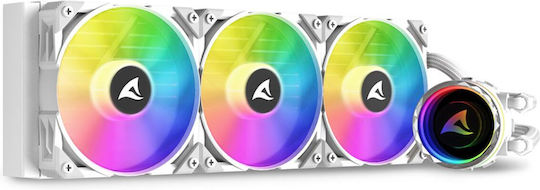 Sharkoon S90 RGB Υδρόψυξη Επεξεργαστή Τριπλού Ανεμιστήρα 120mm για Socket AM4/AM5/1700/1200/115x Λευκή