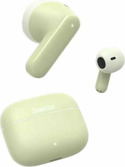 HAMA Freedom Light II Earbud Bluetooth Handsfree Ακουστικά με Θήκη Φόρτισης Πράσινα
