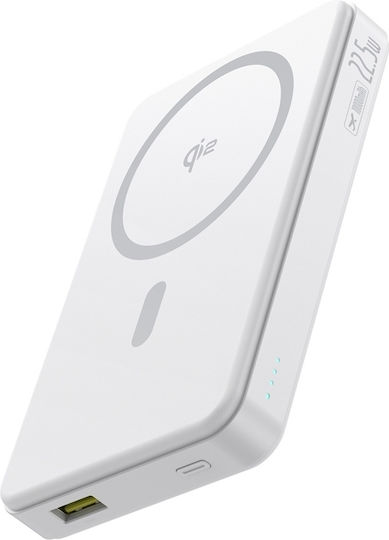 Baseus Airpow2 Qi2 Power Bank 10000mAh 22.5W με Θύρα USB-A και Θύρα USB-C Λευκό