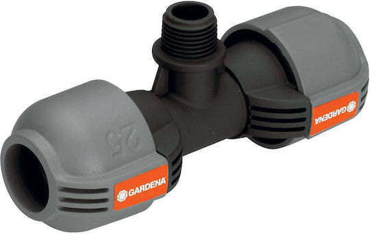 Gardena 02786-20 Ταφ Σωλήνων Ποτίσματος με Αρσενικό Σπείρωμα 13mm Μαύρο