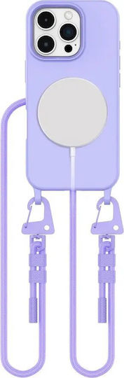 Tech-Protect Magnecklace Back Cover Σιλικόνης με Λουράκι Μωβ (iPhone 16 Pro) 26276-0