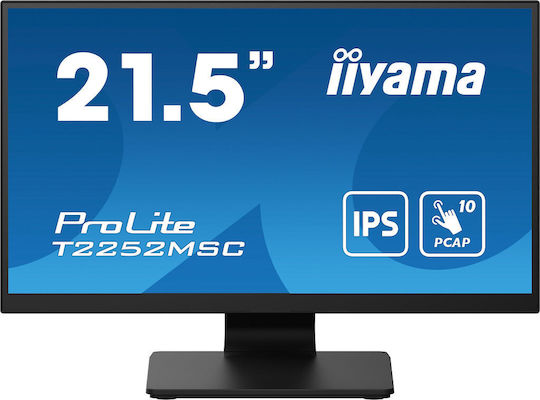 Iiyama POS Monitor 22" LED / IPS με Ανάλυση 1920x1080 T2252MSC-B2AG