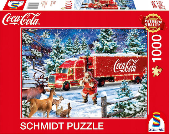 Coca Cola: Χριστουγεννιάτικο Φορτηγό Puzzle 2D 1000pcs