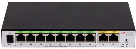 All-in-one Router 2 X Rj45 Gigabit 8 X Rj45 Poe Gigabit Behavior Management Hikvision Ds-3wg210gp-si