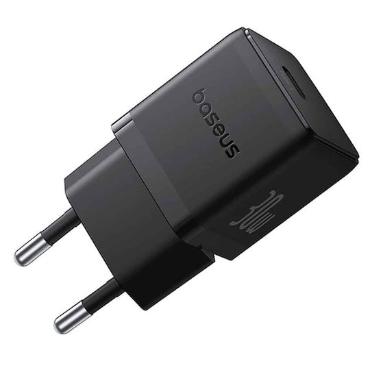 Baseus Φορτιστής Χωρίς Καλώδιο με Θύρα USB-C 30W Power Delivery Μαύρος (Palm)