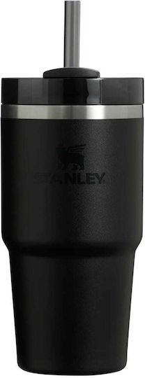 Stanley Quencher H2.0 FlowState Ανακυκλώσιμο Ποτήρι Θερμός Ανοξείδωτο BPA Free 590ml Black με Καλαμάκι 10-10826-305