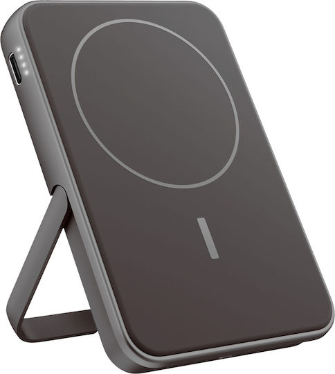 Fresh 'n Rebel Magnetic MagSafe Power Bank 5000mAh με Θύρα USB-C Storm Grey