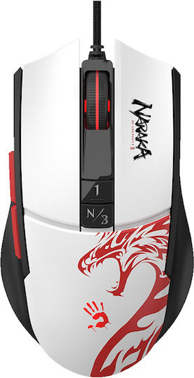 A4Tech BLOODY L65 MAX Gaming Ποντίκι 12000 DPI Black/White