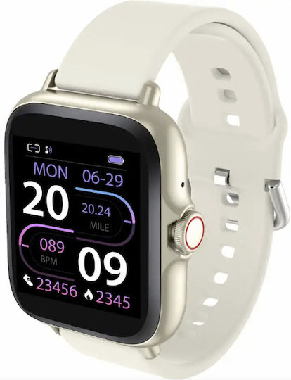 Denver SW-156 Smartwatch με Παλμογράφο (Μπεζ)