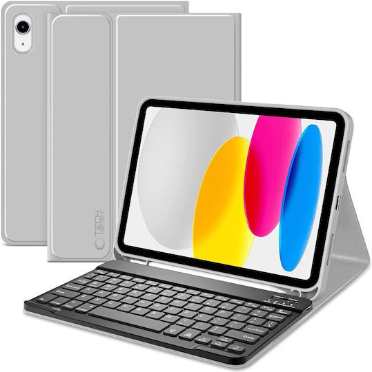 Tech-Protect Sc Pen Flip Cover με Πληκτρολόγιο στα Αγγλικά US Γκρι (iPad 2025 11" / iPad 2022 10.9'')