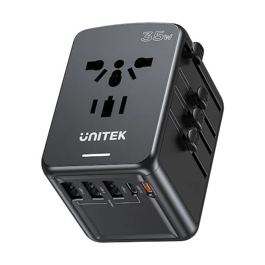 Unitek Φορτιστής Χωρίς Καλώδιο 35W Power Delivery / Quick Charge 3.0 Μαύρος (P1121ABK01)