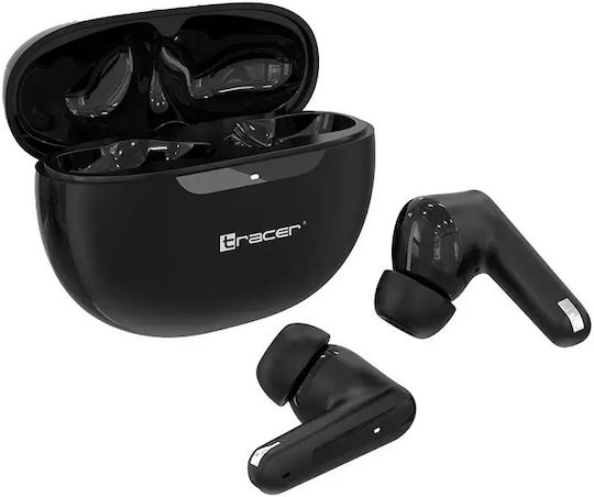 Tracer T10 In-ear Bluetooth Handsfree Ακουστικά με Θήκη Φόρτισης Μαύρα