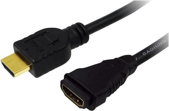 LogiLink HDMI 1.4 Cable HDMI male - HDMI female 5m Χρυσό CH0058