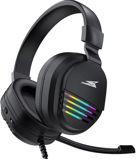 Barracuda Pearl Black Over Ear Gaming Headset με σύνδεση 2x3.5mm / USB