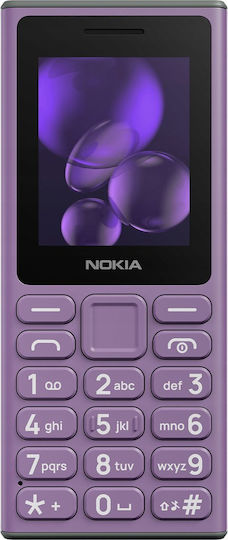 Nokia 105 (2024) Dual SIM Κινητό με Κουμπιά (Αγγλικό Μενού) Μωβ