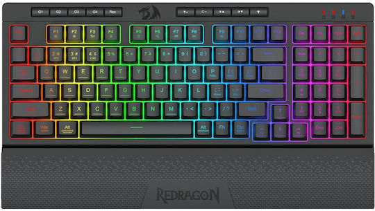 Redragon K515-RGB SHIVA 98 Gaming Μηχανικό Πληκτρολόγιο με Μεμβράνης διακόπτες και RGB φωτισμό (Αγγλικό US)