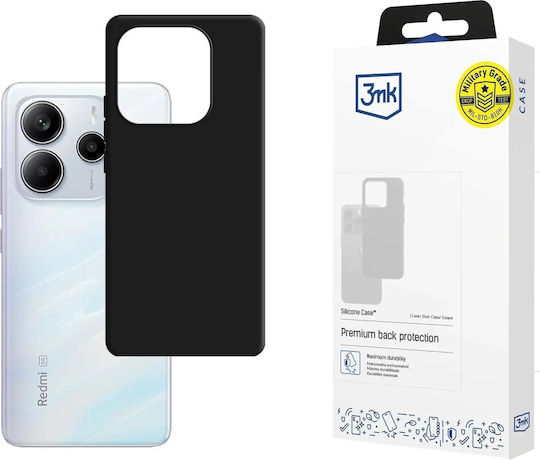 3MK Silicone Back Cover Σιλικόνης / Δερμάτινο 2mm Μαύρο (Redmi Note 14 5G)