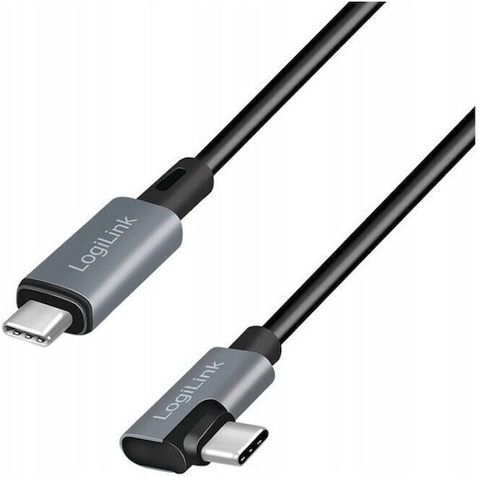 LogiLink USB 2.0 Cable USB-C male - USB-C 100W Μαύρο 2m CU0183