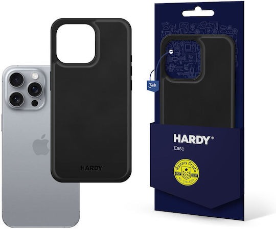 3MK Magcase Back Cover Δερμάτινο / Σιλικόνης Μαύρο (iPhone 16 Pro)