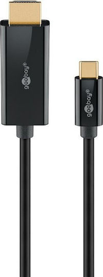 Goobay HDMI 2.0 Cable HDMI male - HDMI male 1m Μαύρο 75696